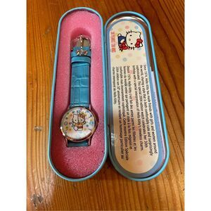 Vintage Hello Kitty 2004 30th Anniversary Watch New in box Blue Band Sanrio